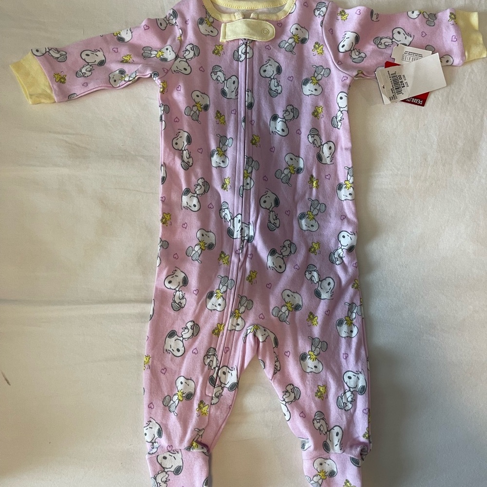 Snoopy Kids One Piece Pajama - Pink